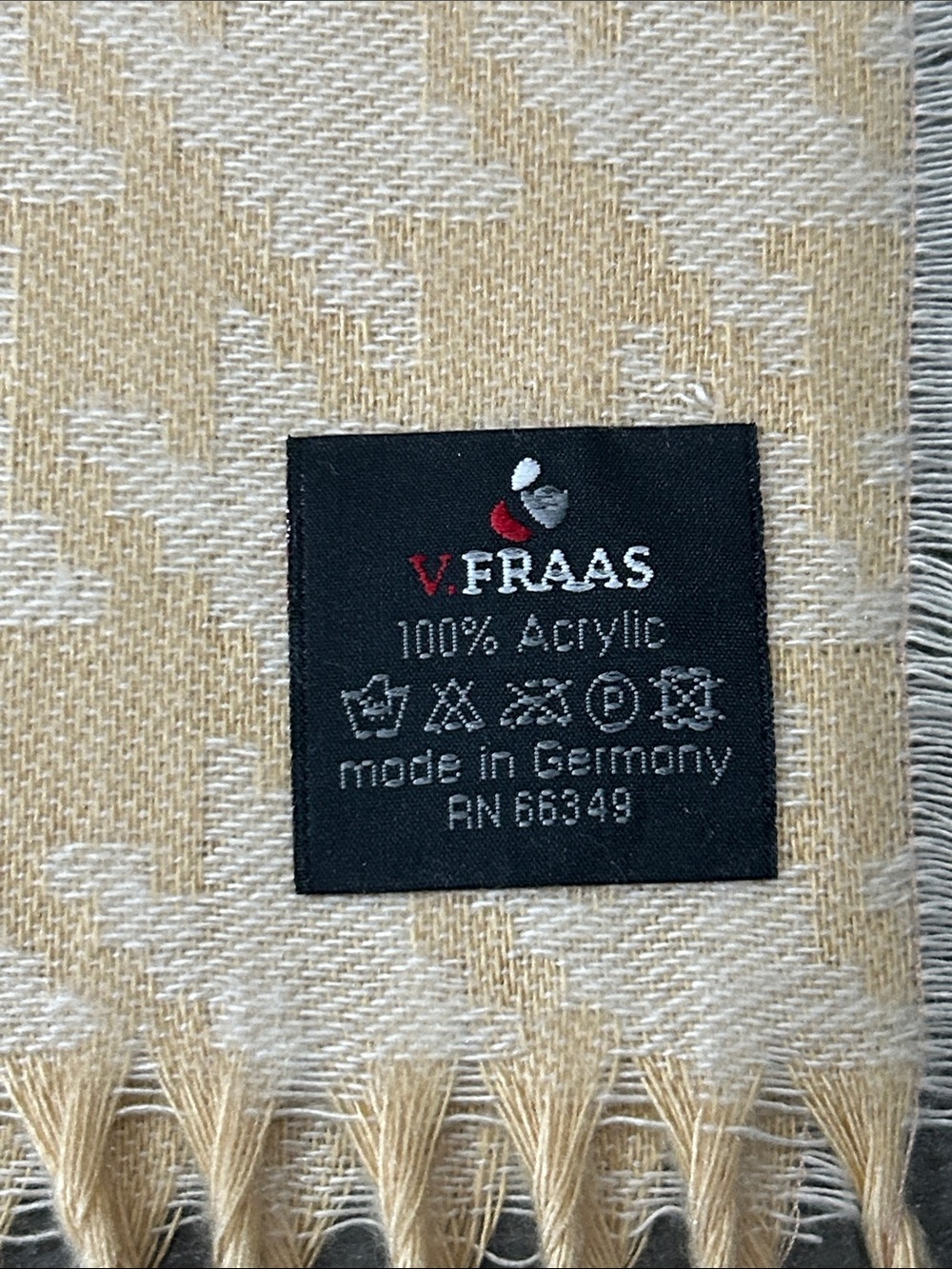 FRAAS houndstooth scarf Made in Germany 60x11 - Picture 2 of 4